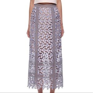 Brand New Self Portrait Lace Midi Skirt